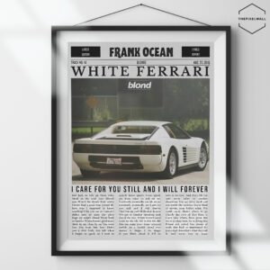 white ferrari frank ocean art