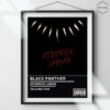 Black Panther soundtrack by Kendrick Lamar. Red text on black background, featuring a necklace design. Parental advisory. Released 2018.