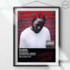 Kendrick Lamar DAMN. Album Cover - Bold, Minimalist Digital Art Print