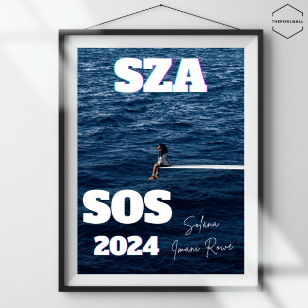 SZA SOS wall art poster 2024