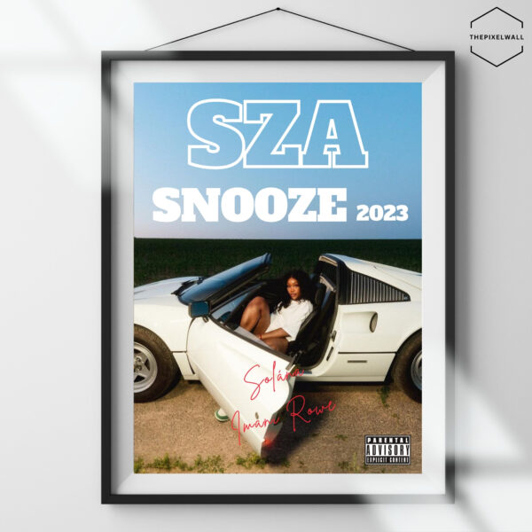 SZA SNOOZE 2023 digital art poster.