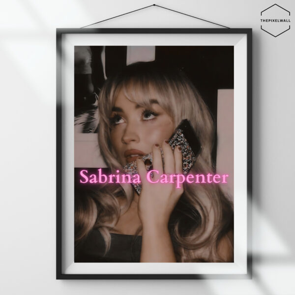 Captivating digital art featuring Sabrina Carpenter Vintage! Vibrant colors, dynamic energy. Perfect for fans and art lovers.