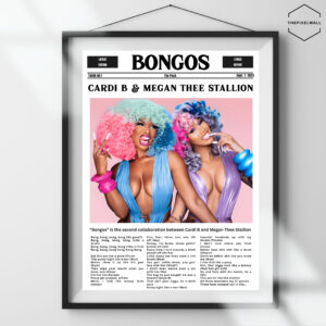 Cardi B & Megan Thee Stallion - Bongos poster art