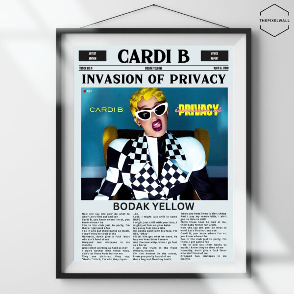 Cardi B album poster art invasion of privacy