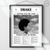 Drake, Nothing Was The Same, Started From The Bottom, Wall Print | Wall Art | Dorm Room Decor | Gift Birthday | For Him/Her | Bedroom Poster