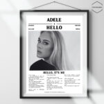 Are you an avid Adele fan? If so, you'll want to get your hands on this incredible new art poster featuring the lyrics to her iconic song "Hello." Designed in the style of a vintage newspaper, this poster is a unique and eye-catching piece that will add a touch of elegance to any room.