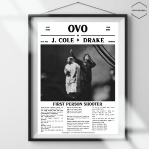 J Cole and Drake album cover for "First Person Shooter" .