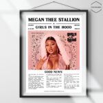 Get your hands on the hottest hip-hop wall art! My digital music poster collections feature iconic Megan Thee Stallion artwork, perfect for any fan.