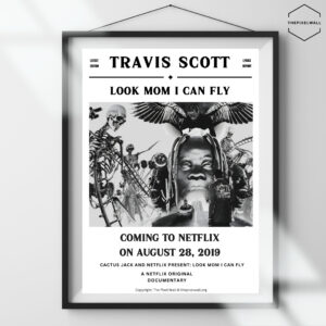 This is a poster of Travis Scott for the Netflix documentary coming on august 2019