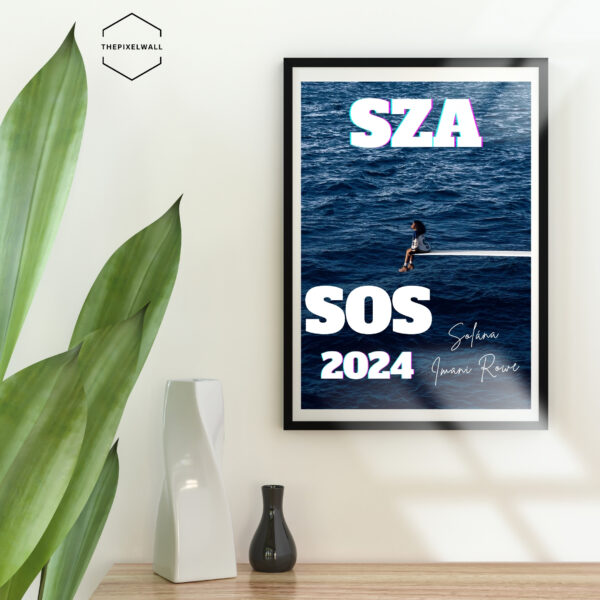 SZA SOS wall art poster 2024