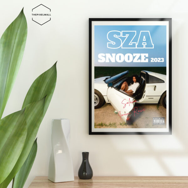 SZA SNOOZE 2023 digital art poster.