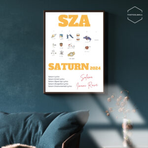 SZA Saturn wall art poster 2024