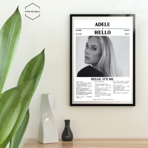 Are you an avid Adele fan? If so, you'll want to get your hands on this incredible new art poster featuring the lyrics to her iconic song 