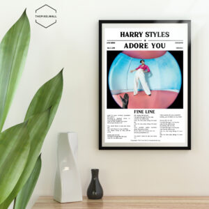 Elevate your space with this stunning Harry Styles poster wall art! This high-quality digital print features a captivating image of the beloved singer, perfect for any fan.