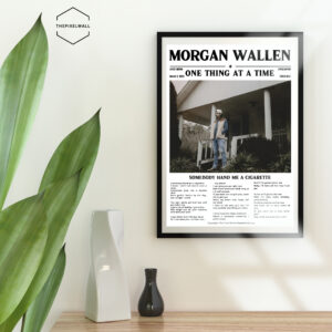 A must-have poster for Morgan Wallen fans! This vibrant design, featuring the iconic "One Thing At A Time" song