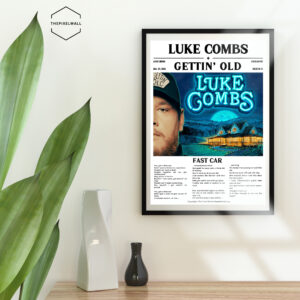 A must-have poster for Luke Combs fans! This vibrant design, featuring the iconic 