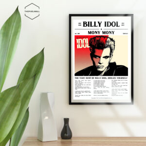 A must-have poster for Billy Idol fans! This vibrant design, featuring the iconic 