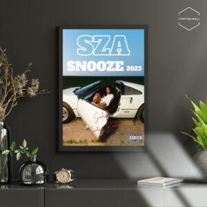 SZA SNOOZE 2023 digital art poster.