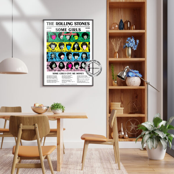 Check out my latest vintage newspaper art featuring The Rolling Stones and their iconic song, 'Some Girls'. It's a must-have for any fan!