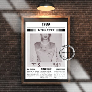 Introducing my latest masterpiece: a stunning vintage newspaper art piece featuring Taylor Swift in her iconic 'Blank Space' era. This one-of-a-kind creation captures the essence of Taylor's rebellious spirit and the song's unforgettable lyrics. A must-have for any Swiftie!